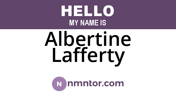 Albertine Lafferty