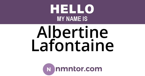 Albertine Lafontaine