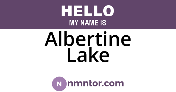 Albertine Lake