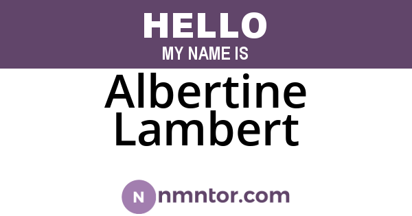Albertine Lambert
