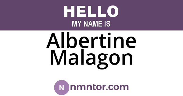 Albertine Malagon