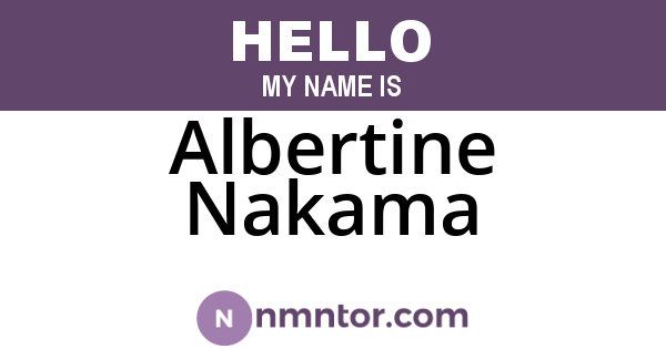 Albertine Nakama