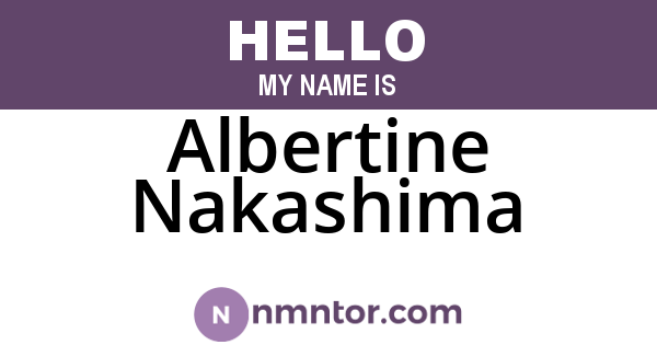Albertine Nakashima