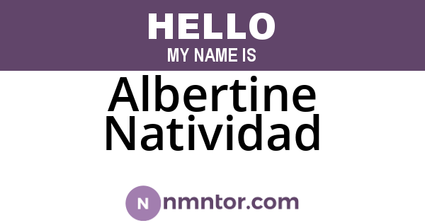 Albertine Natividad