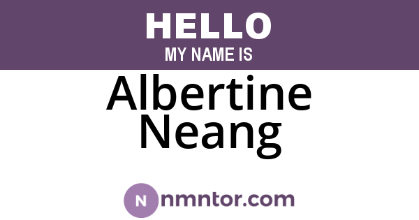 Albertine Neang