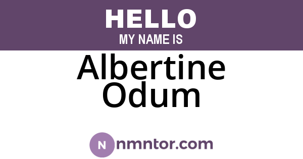 Albertine Odum