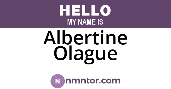 Albertine Olague