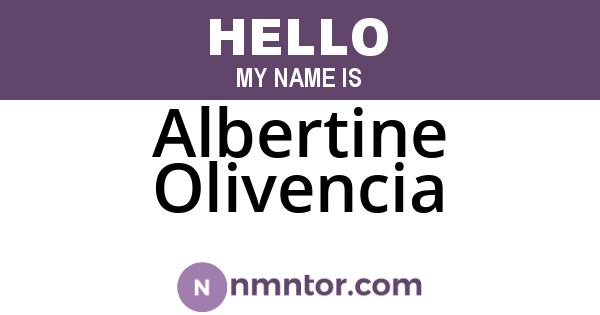 Albertine Olivencia