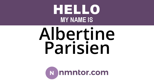 Albertine Parisien