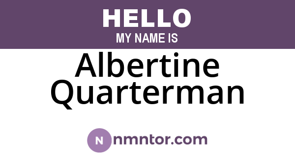 Albertine Quarterman