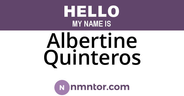 Albertine Quinteros