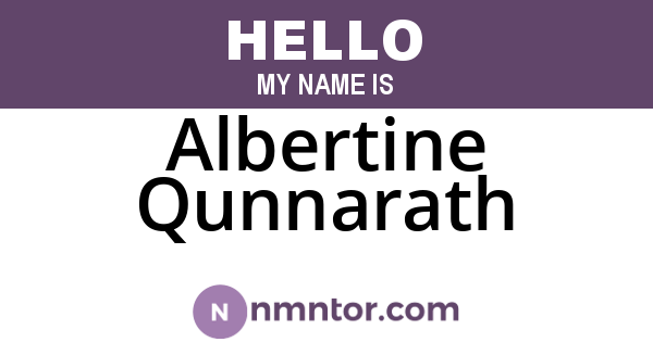 Albertine Qunnarath