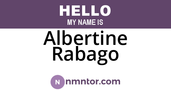 Albertine Rabago