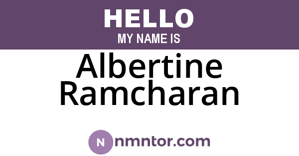 Albertine Ramcharan
