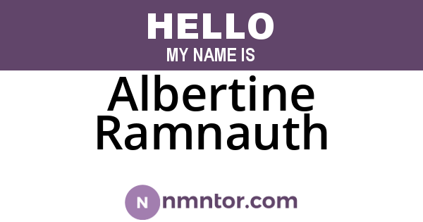 Albertine Ramnauth