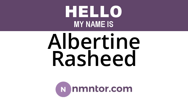 Albertine Rasheed