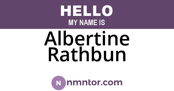 Albertine Rathbun
