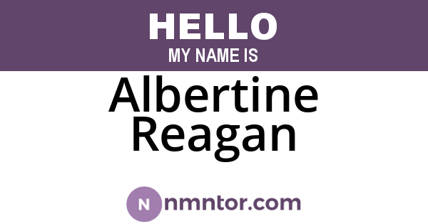 Albertine Reagan