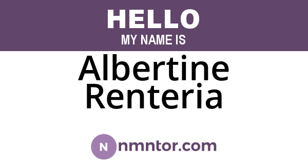 Albertine Renteria