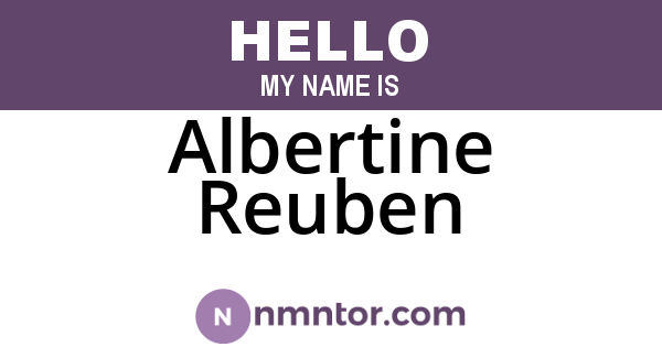 Albertine Reuben