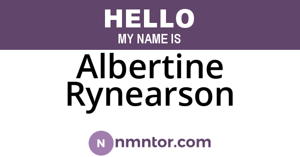 Albertine Rynearson