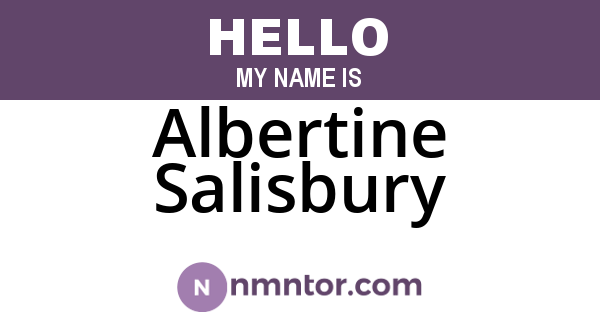 Albertine Salisbury