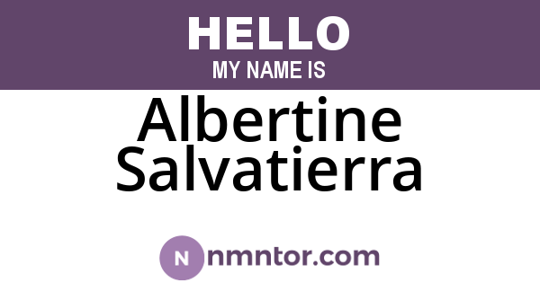 Albertine Salvatierra