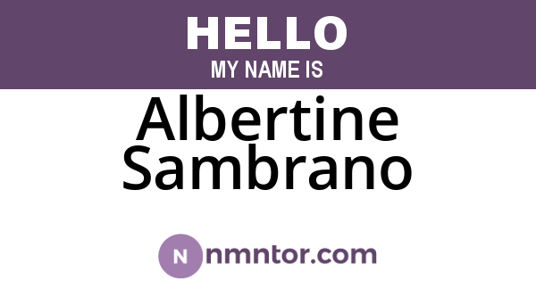 Albertine Sambrano