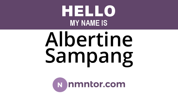 Albertine Sampang