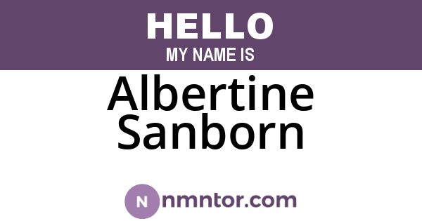 Albertine Sanborn