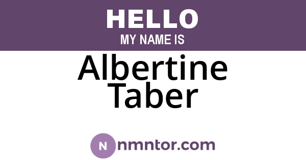 Albertine Taber