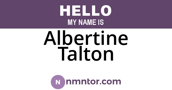 Albertine Talton