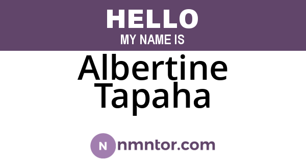 Albertine Tapaha