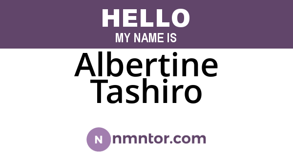 Albertine Tashiro