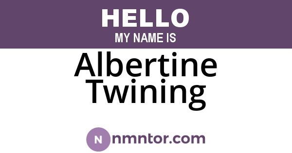 Albertine Twining