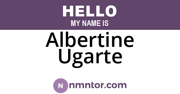 Albertine Ugarte