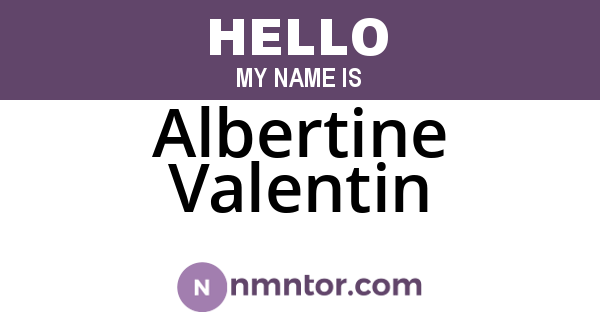 Albertine Valentin