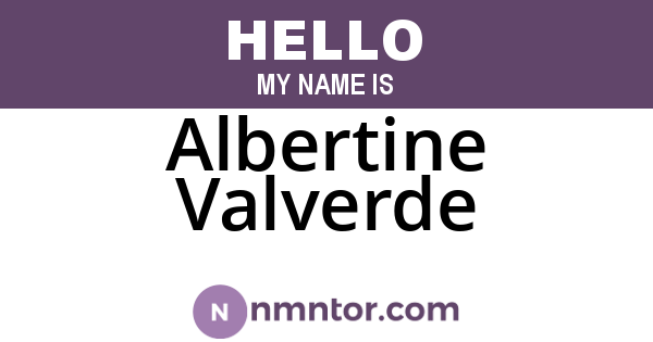 Albertine Valverde