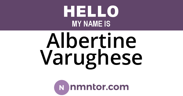 Albertine Varughese