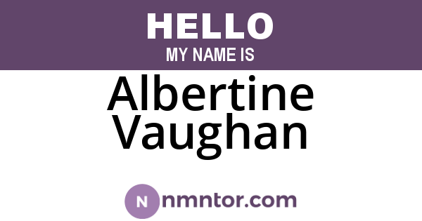 Albertine Vaughan