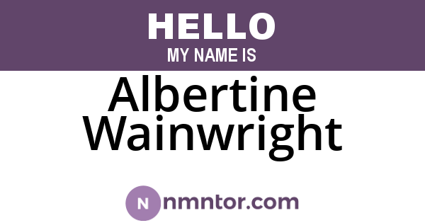 Albertine Wainwright