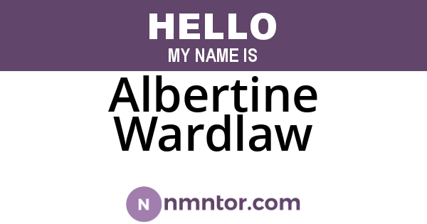 Albertine Wardlaw