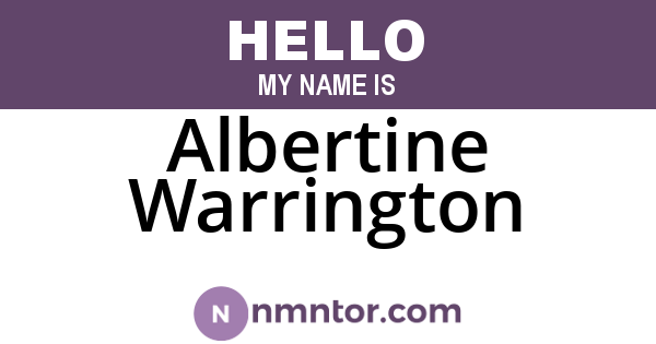 Albertine Warrington