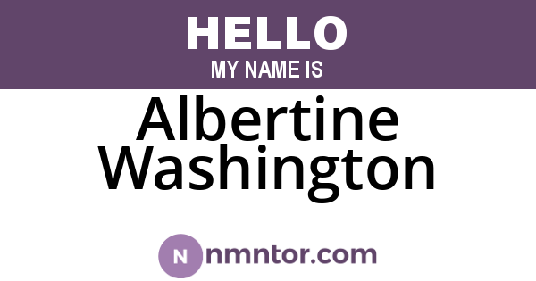 Albertine Washington