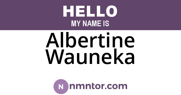 Albertine Wauneka