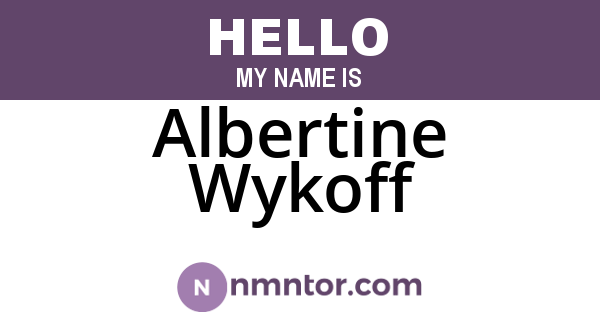 Albertine Wykoff