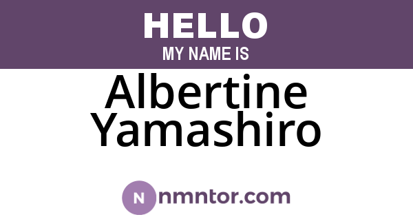 Albertine Yamashiro