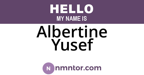 Albertine Yusef