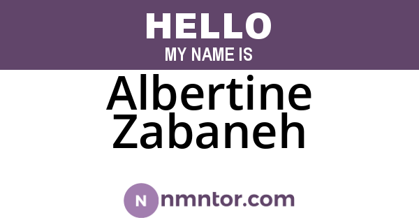 Albertine Zabaneh