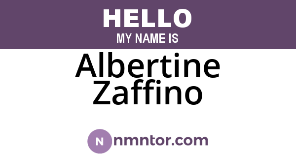 Albertine Zaffino